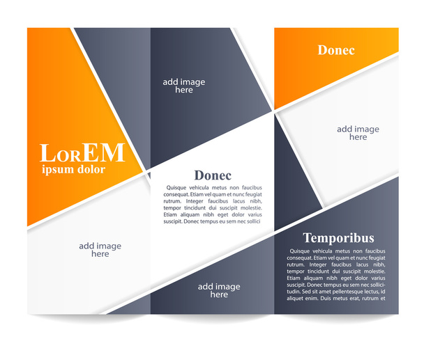 Tri-fold brochure template - ベクター画像
