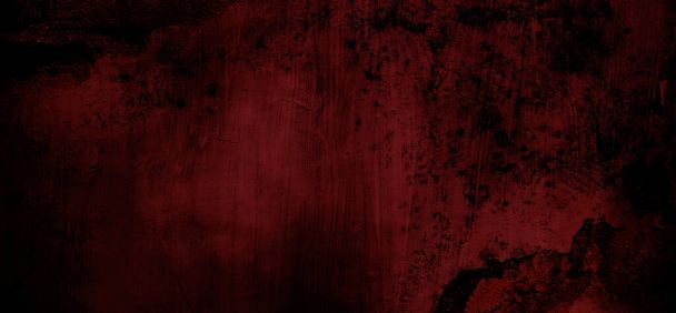 Fondo aterrador de terror de cemento oscuro. Grunge oscuro textura roja hormigón - Foto, Imagen