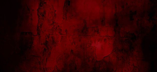 Dunkler Zementgrauen gruselt vor sich hin. Dark Grunge Red Texture Beton - Foto, Bild