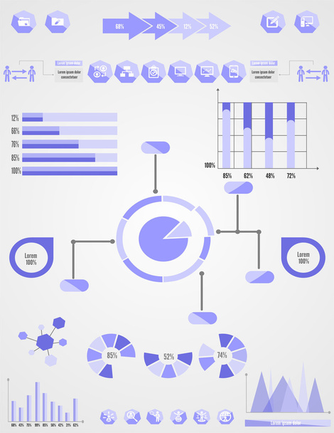 circles of shares and schemes - Vector, imagen