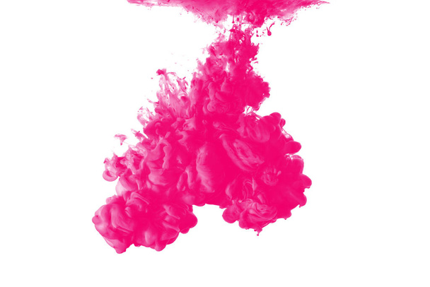 αφηρημένη σκόνη πιτσιλισμένο φόντο. Πολύχρωμη έκρηξη σκόνης σε λευκό φόντο. Χρωματισμένο σύννεφο - Φωτογραφία, εικόνα