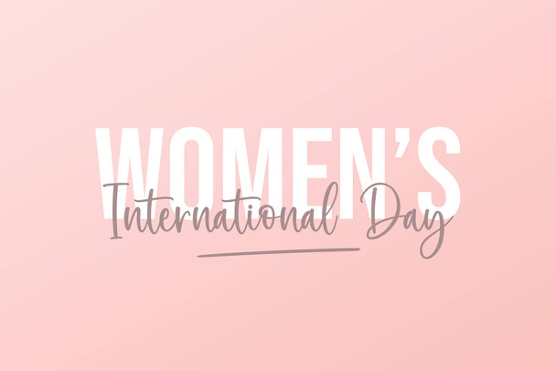 Internationale vrouwendag op 8 maart, elegante belettering wenskaart. Gelukkige vrouwen dag achtergrond - Foto, afbeelding