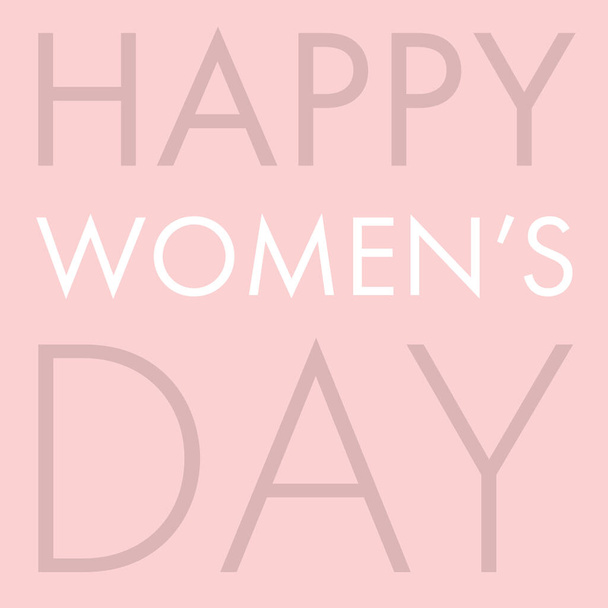 Feliz día de las mujeres el 8 de marzo, elegante tarjeta de felicitación de letras. Celebración de los antecedentes del Día Internacional de la Mujer - Foto, Imagen