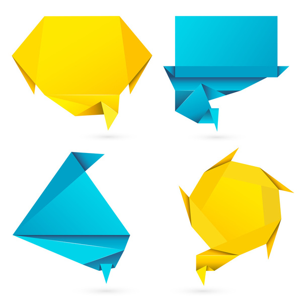 Sprachblase im Origami-Stil - Vektor, Bild