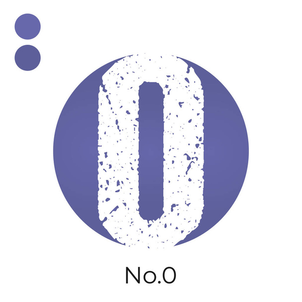 numero grezzo zero nel gradiente elemento di progettazione del vettore di colore del cerchio molto peri - Vettoriali, immagini