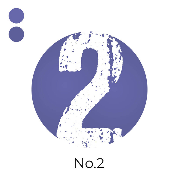 грубе число два в градієнті дуже кольоровий колір кола Векторний елемент дизайну
 - Вектор, зображення