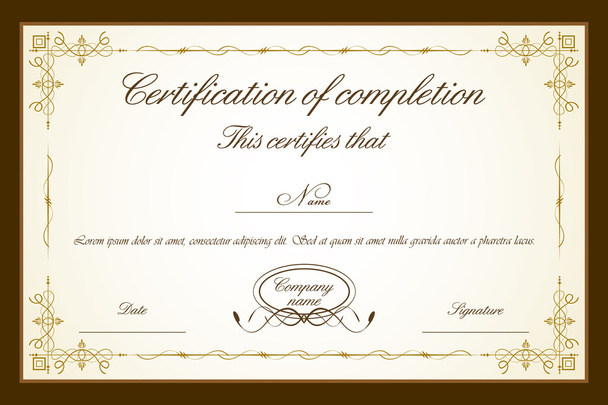 Certificate Template - Vector, Image