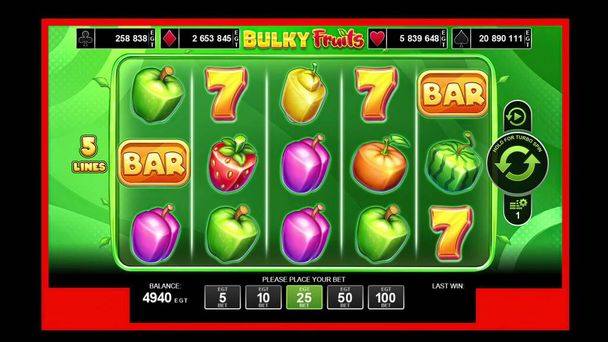 Illustrazione 3d - simboli del gioco jackpot su sfondo nero  - Foto, immagini