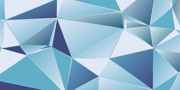 Glass blue polygonal vector abstract graphic design and background. - Vector, Image