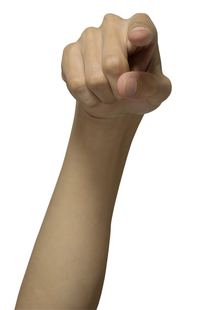 Wskaźnik Finger ze ścieżką wycinania, pokazując "ty" - Zdjęcie, obraz