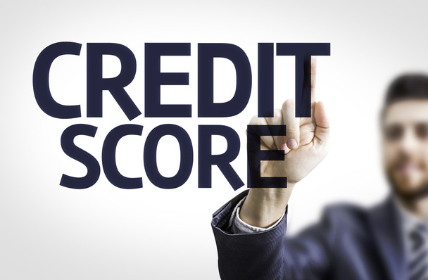 Business man pointing the text: Credit Score - Photo, Image
