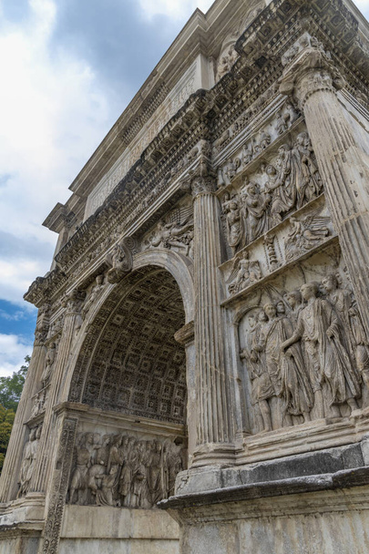 Arch of Trajan, ancient Roman triumphal arch, Benevento, Campania, Italy - Photo, Image
