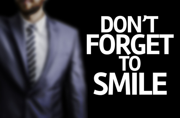 Don't Forget to geschreven op een bord glimlach - Foto, afbeelding