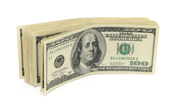 elszigetelt fehér dollár egy tétel - Fotó, kép