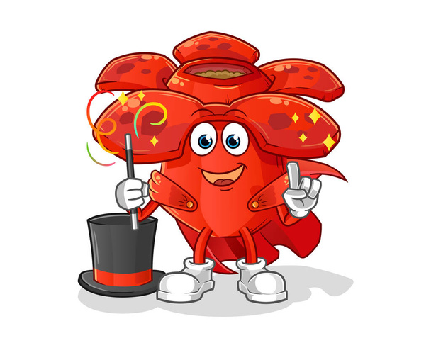 Rafflesia arnoldii illusionista illustrazione. vettore dei caratteri - Vettoriali, immagini