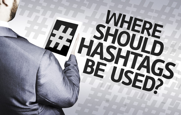 metin nerede hashtags-meli var olmak kullanılmış ile iş adamı? bir kavram resim - Fotoğraf, Görsel