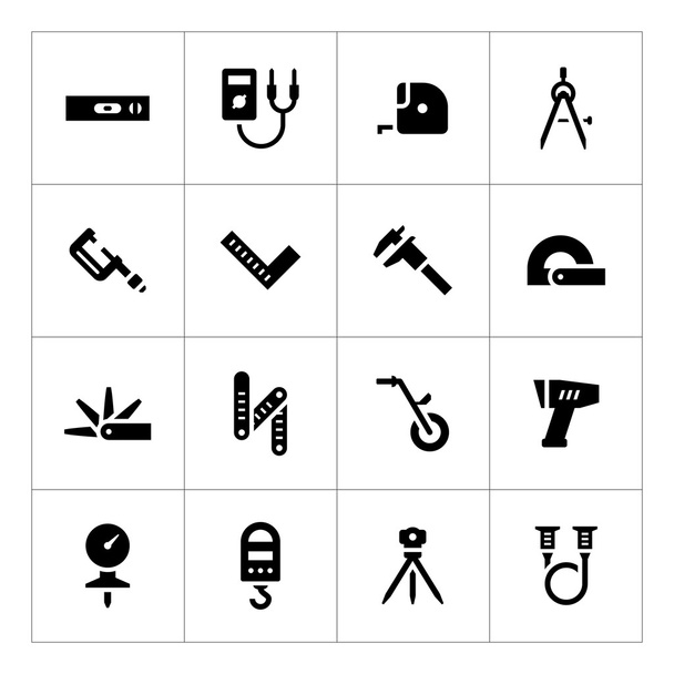 Set icons of measuring tools - Vector, Image
