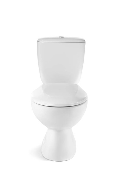 Moderní WC mísa na bílém pozadí - Fotografie, Obrázek