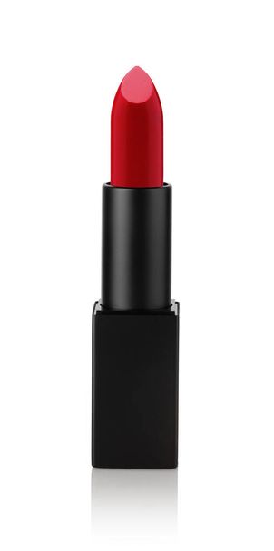 Red lipstick isolated on white background - Zdjęcie, obraz