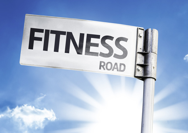 Fitness written on the road sign - Photo, Image