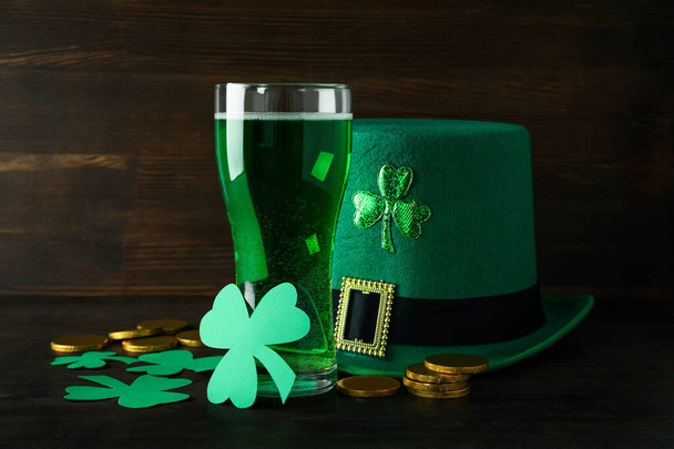 Different accessories for St.Patrick's Day, close up - Foto, immagini