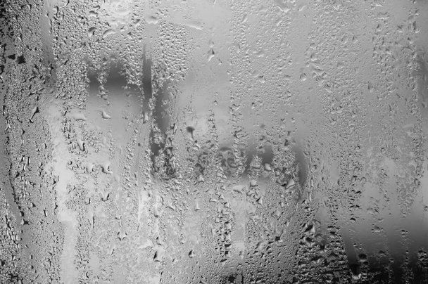 Vidro misted molhado com gotas de água. Contexto abstrato - Foto, Imagem