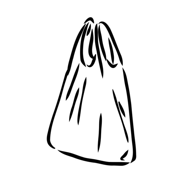 Vector illustration of a plastic bag plastic bag vector - Вектор,изображение