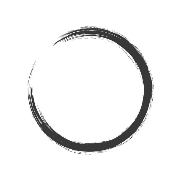 чорний колір вектор круглий пензлик розмальований чорнилом штамп банерна рамка
 - Вектор, зображення
