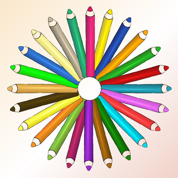 Concepto de arte con lápices
 - Vector, imagen