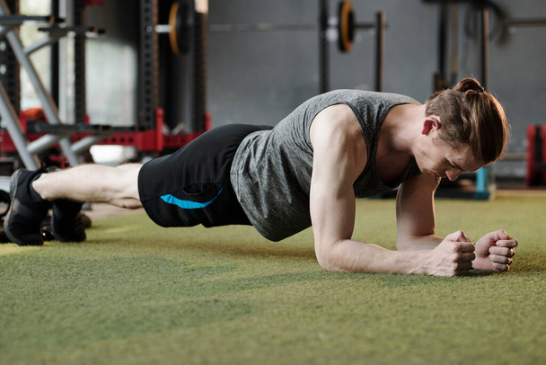 Man Working on Core Muscles - Photo, Image