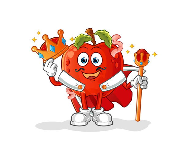яблуко з черв'яком король вектор. персонаж мультфільму
 - Вектор, зображення