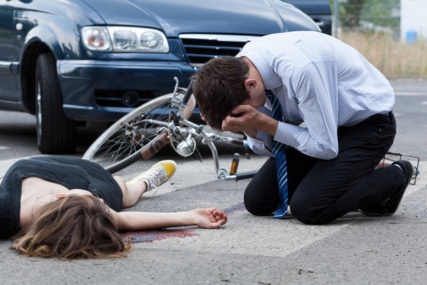 Dead woman on the pedestrian crossing - Fotografie, Obrázek