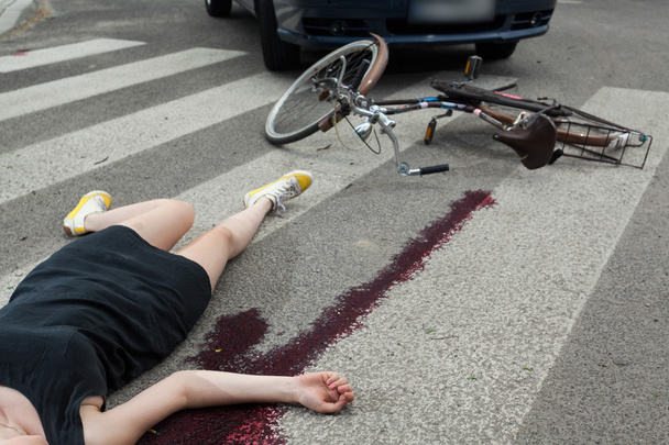 Killing accident on the pedestrian crossing - Foto, imagen