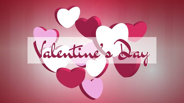 valentines day card design illustration decorative elements background typography and website - Vettoriali, immagini