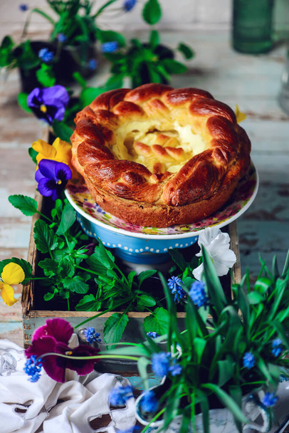 Romanian paska..traditional  easter pastries. selective focus - Photo, Image