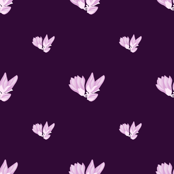 Magnolia saumaton kuvio. Romanttinen kukka tausta. Toistuva rakenne doodle tyyliin kangasta, käärepaperi, tapetti, kudos. Vektoriesimerkki. - Vektori, kuva