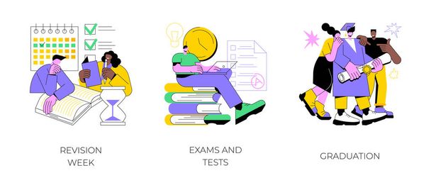 School and college activity abstract concept vector illustrations. - Vector, Image