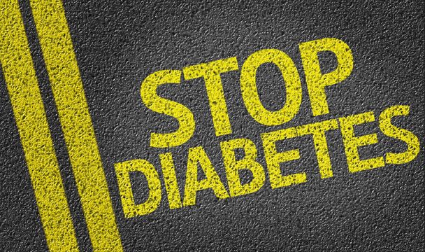 Stop Diabetes written on the road - Photo, Image