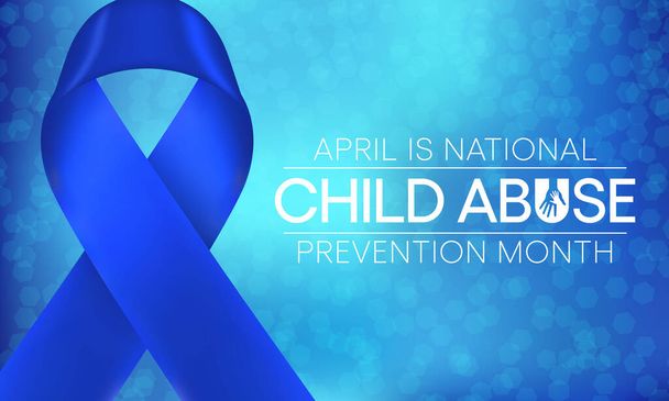 O mês de prevenção do abuso infantil é observado todos os anos em abril, para aumentar a conscientização e prevenir o abuso infantil. Ilustração vetorial - Vetor, Imagem