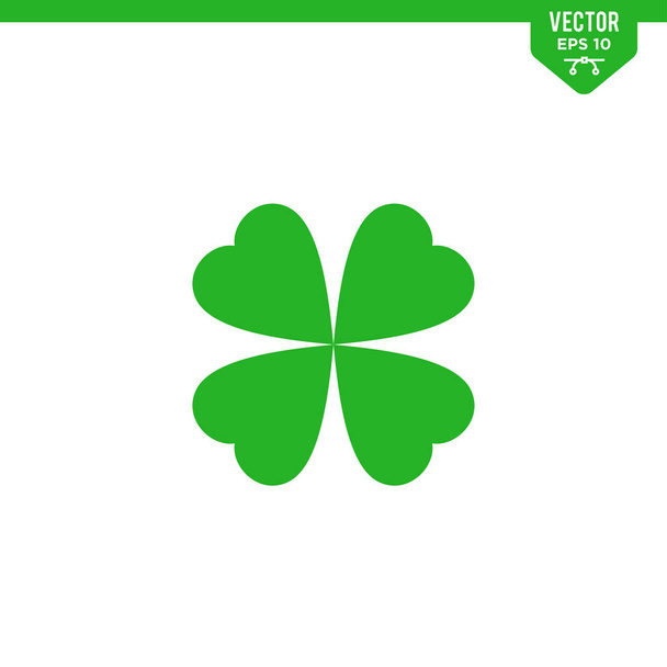 Four leaf clover icon collection in glyph style, solid color vector - Vector, Image