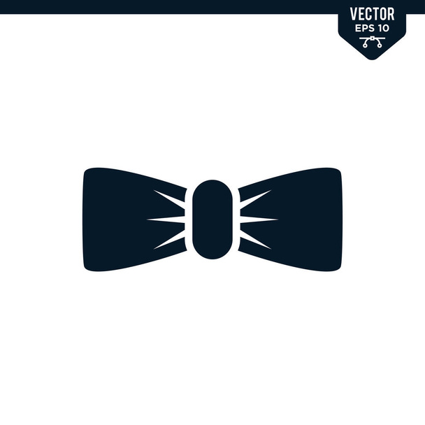 Bow Tie icon collection in glyph style, solid color vector - Vector, Image