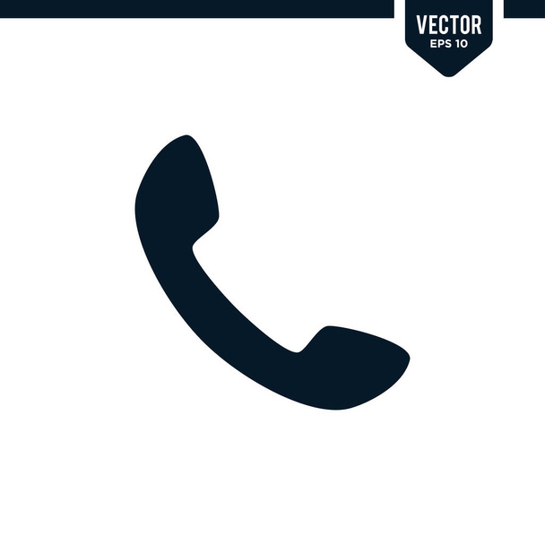 Telephone icon collection in glyph style, solid color vector - Vector, Image
