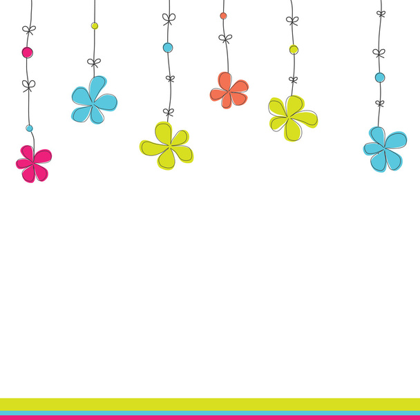 Background with flowers. Vector illustration - Vector, Imagen