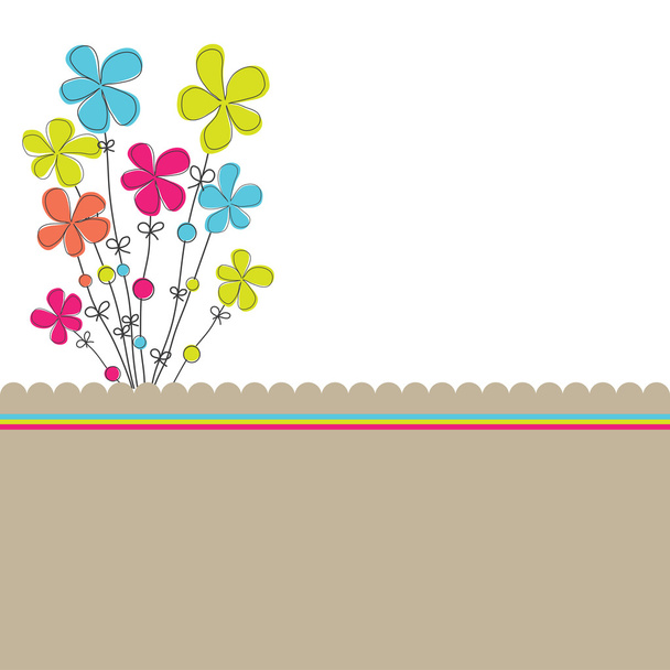 Background with flowers. Vector illustration - ベクター画像