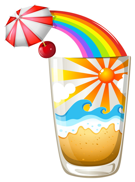 Um copo com um modelo de verão
 - Vetor, Imagem