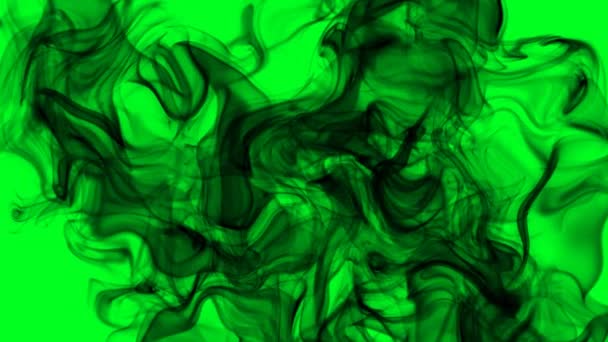 Humo negro en pantalla verde - Imágenes, Vídeo
