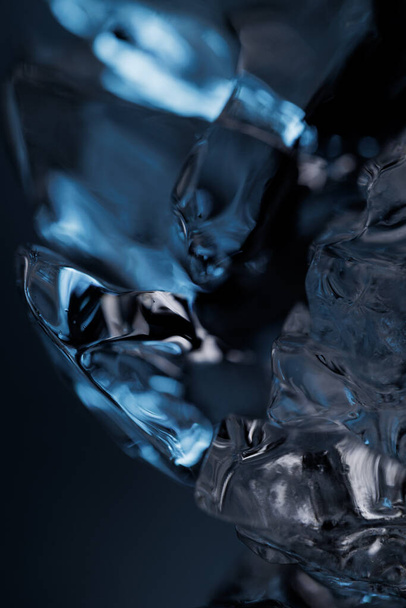 Cold ice in closeup macro view - Фото, изображение