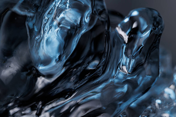 Lód zbliżenie abstrakcyjne makro wody tło - Zdjęcie, obraz