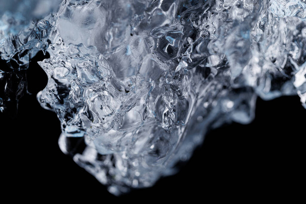 Lód zbliżenie abstrakcyjne makro wody tło - Zdjęcie, obraz