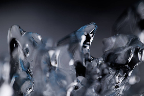 Fondo de agua macro abstracto de primer plano sobre hielo - Foto, Imagen
